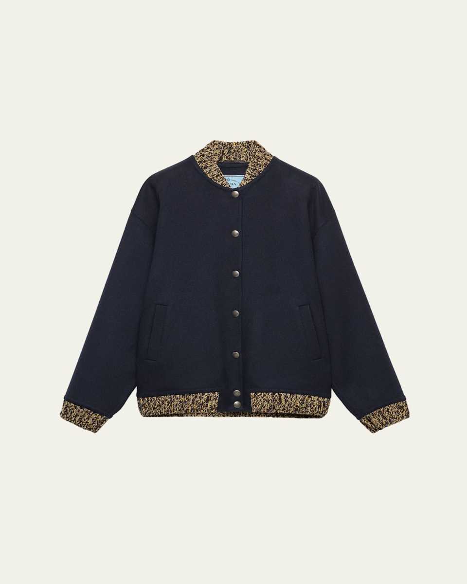Double Cashmere and Wool Bomber Jacket